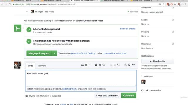 89. Docker: Redeploy on Pull Request Merge | Docker on AWS смотреть онлайн