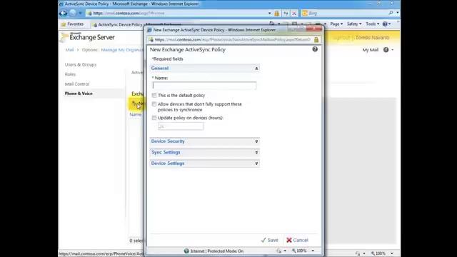 Exchange Server - Exchange ActiveSync (EAS) Mobile Device Policy Control смотреть онлайн