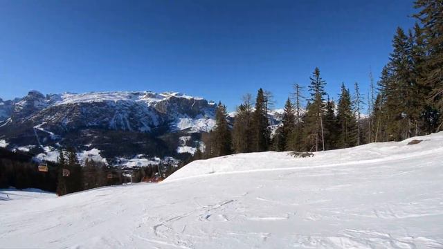 Dolomites - Alta Badia - La Crusc slope with new section ⛷ смотреть онлайн