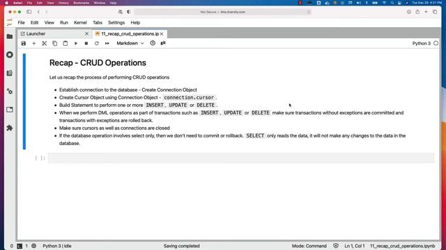 Programming Essentials Python - CRUD Operations - Recap - CRUD Operations смотреть онлайн