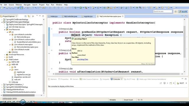 30.Spring MVC interceptor Example смотреть онлайн