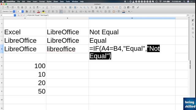 How to compare values of different cells in LibreOffice or Microsoft Excel? смотреть онлайн