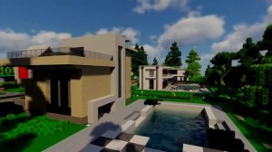 ГОРОД В МАЙНКРАФТЕ КОТТЕДЖИ  [01] СОВРЕМЕННЫЕ ДОМА  В СТИЛЕ ХАЙТЕК + ДОМ ДУПЛЕКС