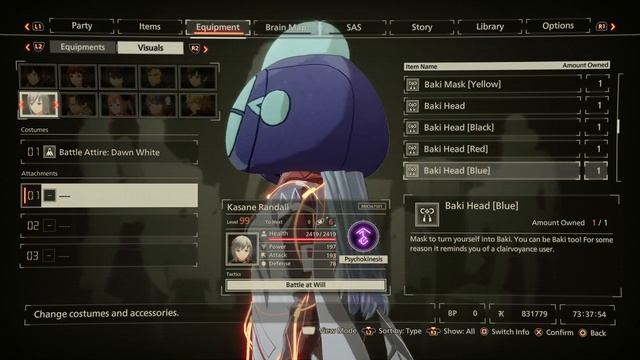 Scarlet Nexus - All (base Game) Costumes & Attachments