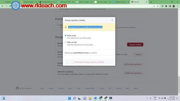 How to Change Github Repository From Public to Private