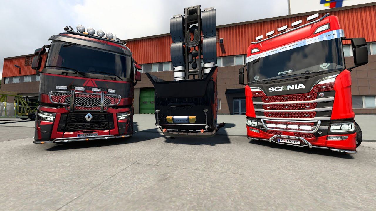 Euro Truck Simulator 2  (ETS2) - V1.42 Конвой с модами на модовой карте. Российские просторы
