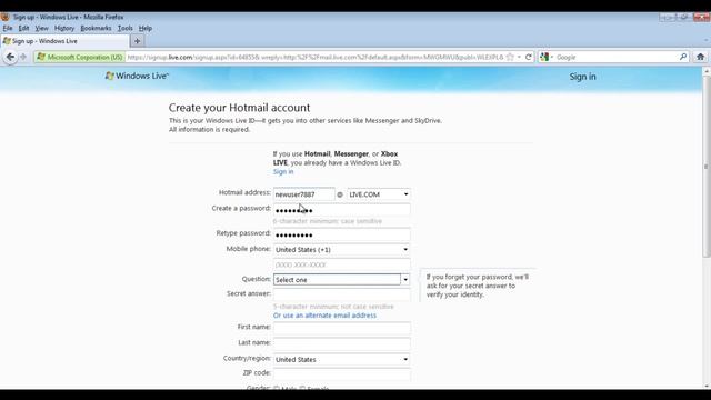 How to Create Windows Live Account смотреть онлайн