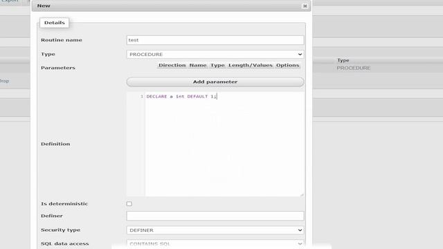 Can't declare variable in stored procedure phpmyadmin смотреть онлайн