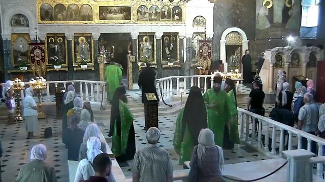 Память прп. Онуфрия Молчаливого, Печерского: полиелей, акафист смотреть онлайн