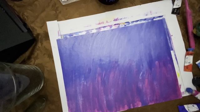 Acrylic Paining Technique - Galaxy Painting - Night Sky - Painting Tutorial For Beginners смотреть онлайн