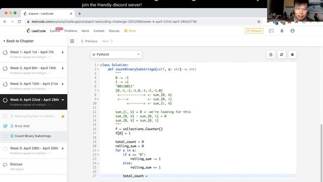 696. Count Binary Substrings - Day 23/30 Leetcode April Challenge смотреть онлайн