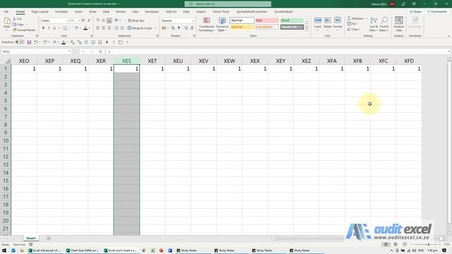 Excel not allowing insert rows/ columns with message смотреть онлайн