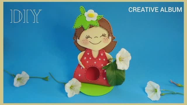 Поделки из фоамирана. Бонбоньерка "Клубничка". смотреть онлайн