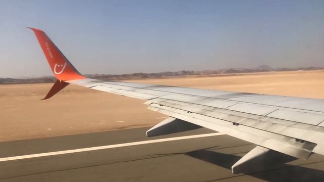 Marsa Alam, Take off, Skyup airlines, Boeing 737-800NG. Взлёт, аэропорт Марса Алам, СкайАп. смотреть онлайн