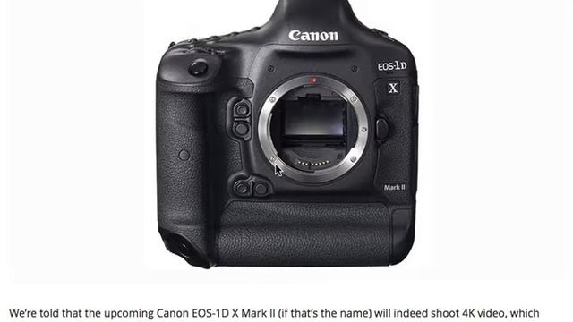 Canon Rumors reports that Canon EOS 1D X Mark II to Shoot 4K Video смотреть онлайн