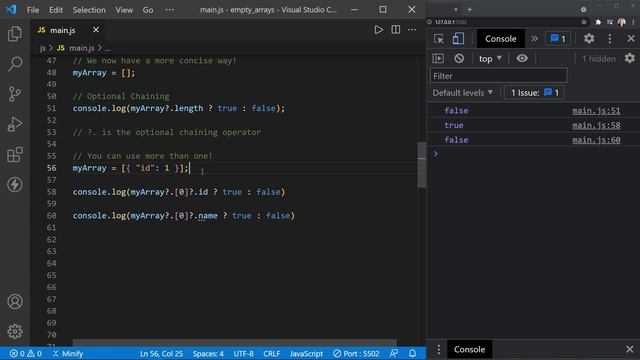 I was checking for empty Arrays wrong... | How to check for an empty array in Javascript смотреть онлайн