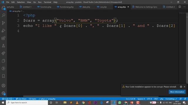 ARRAY IN PHP | AMD ITS'STYPES смотреть онлайн