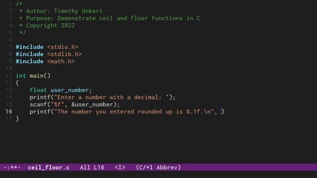 C Programming Tutorial - Ceil and Floor Functions смотреть онлайн