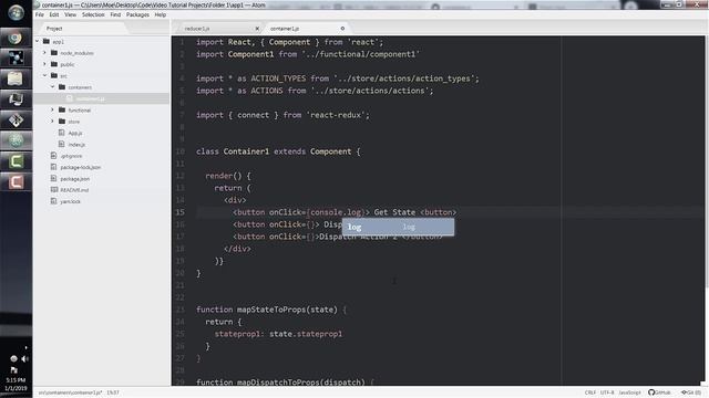 39 Connecting a container to React Redux смотреть онлайн