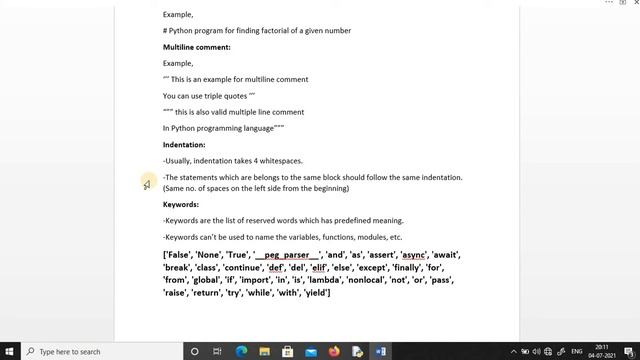 #Python #16 | #MiniBytes | #PythonProgrammingInTamil | #Comments | #Keywords | #Indentation смотреть онлайн