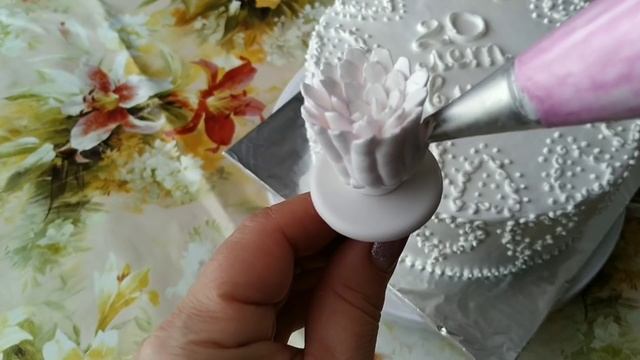 Украшение тортов БелковоЗаварнымКремом. Cake decoration Protein Custard Cream. смотреть онлайн