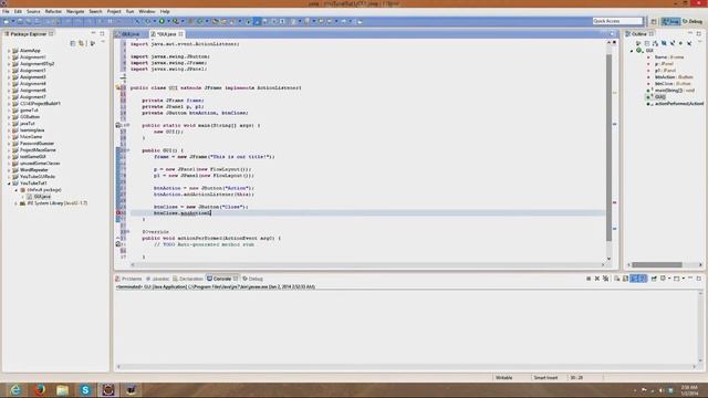 Java programming tutorial, creating a basic GUI interface смотреть онлайн