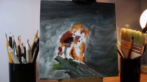 Искусство рисования, картина Белка. The art of drawing a picture of a Squirrel.