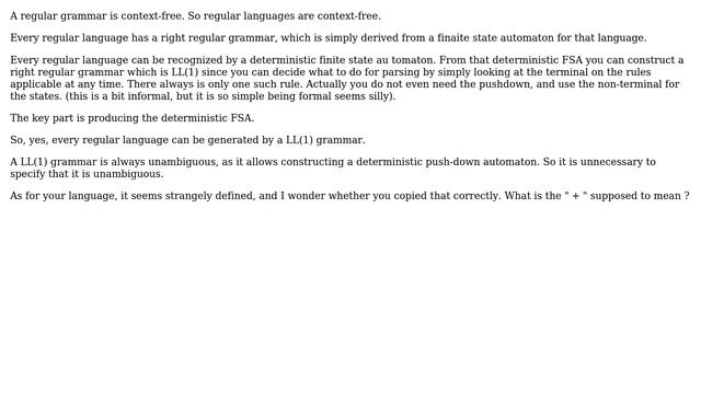 Complexity of CFG grammar for a regular language (3 Solutions!!) смотреть онлайн