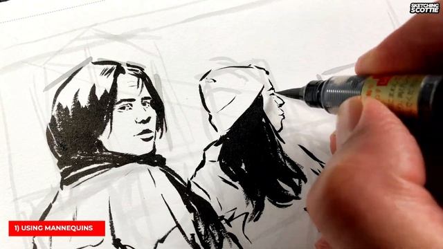 Domestika review - Basic Principles of Drawing People from Imagination (Tom Fox) смотреть онлайн