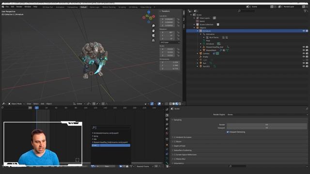 Render 8 Direction Animated Sprites in Blender with Python смотреть онлайн