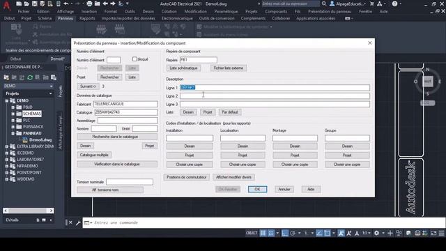 Autocad Électrique - Ajouter des composants de panneau смотреть онлайн