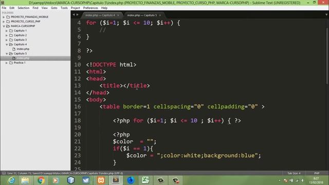 CURSO PHP CAP 5 ESTRUCTURAS REPETITIVAS смотреть онлайн