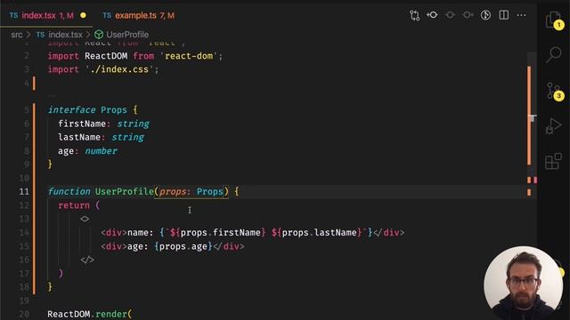 Learn Typescript For React - 02.02: Defining Props with Interfaces смотреть онлайн