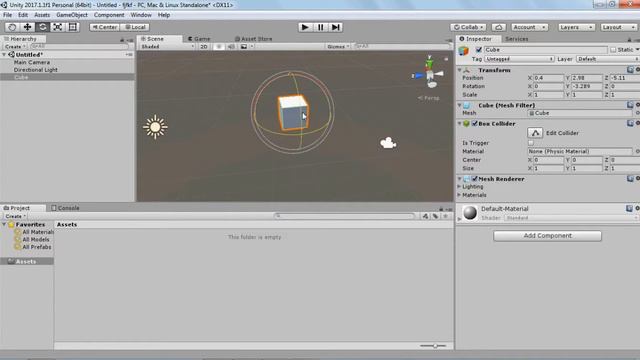 Урок 1. Как создать объекты в unity? смотреть онлайн