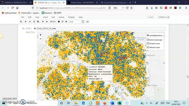 AirBNB Paris Map of Locations смотреть онлайн