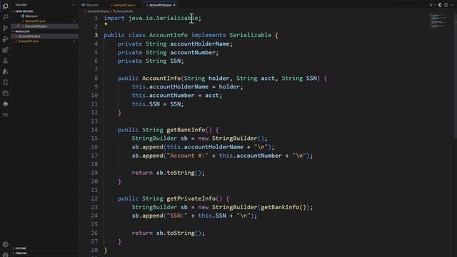 Java Practice Examples - Module 8-1 Creating a Serializable Class смотреть онлайн