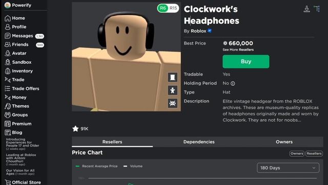 Fake Roblox UGC Clockwork's Headphones *600 Robux* смотреть онлайн