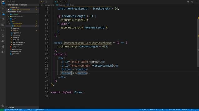 freeCodeCamp Pomodoro Clock 01: React Functional Components and Local State Using React Hooks смотреть онлайн