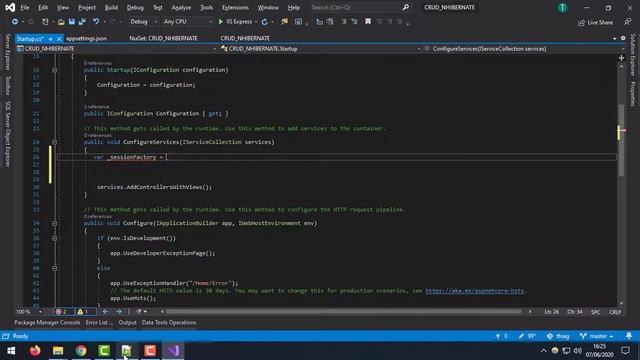 ASP.NET CORE MVC 3 - CRUD com NHIBERNATE e POSTGRESQL - Parte 1 - Configurando a aplicação смотреть онлайн
