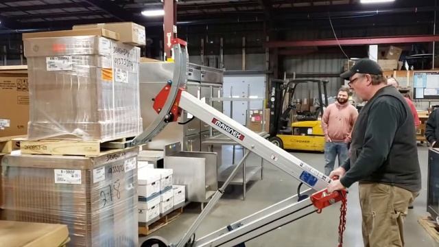 Forklift Powered Hand Truck Attachment Demos смотреть онлайн