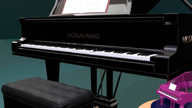 Ray Charles - Mess Around - Grand Piano Cover #b3d #animation