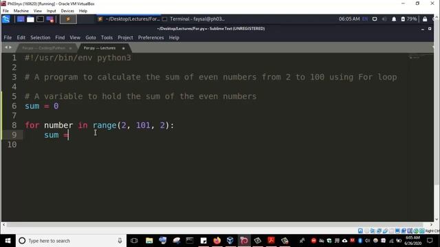 For Loop in Python 3 смотреть онлайн