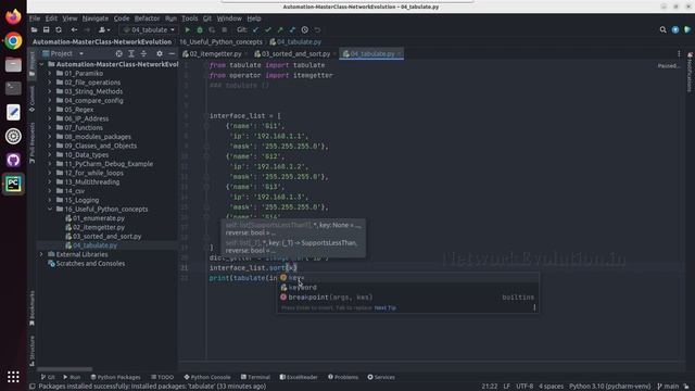 Python Tutorial: Tabulate Library- Print dictionary data in table format | Network Automation смотреть онлайн