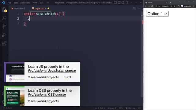 Change Select List Option Background-Color on Hover in CSS смотреть онлайн