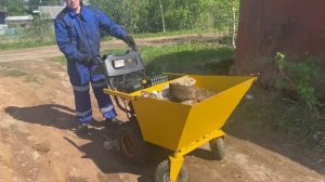 Садовая тележка с бензиновым двигателем