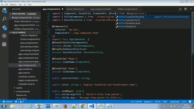 Angular @ViewChild and @ViewChildren (Angular 4) - #16 смотреть онлайн
