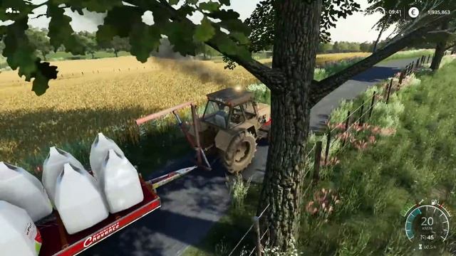 Tractor stuck in mud - engine opening | Tow bar needed | Farming Simulator смотреть онлайн