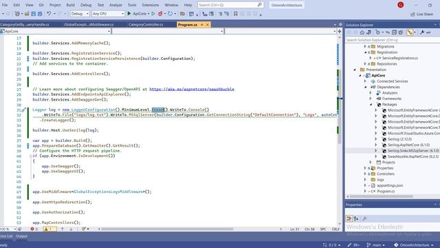 .Net Core GlobalExceptionLogsMiddleware Yazımı смотреть онлайн