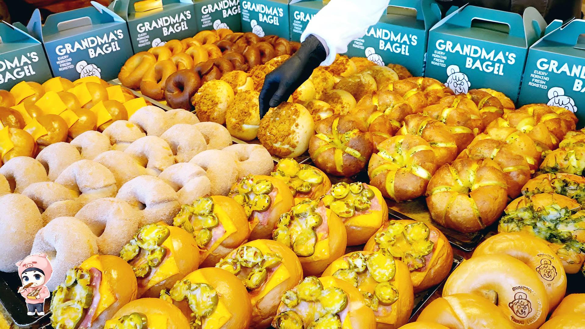 Лучшая корейская пекарня! Как приготовить очень вкусный бублик - корейская уличная еда смотреть онлайн