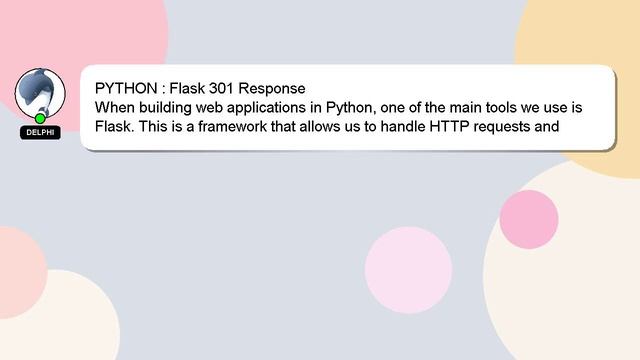 PYTHON : Flask 301 Response смотреть онлайн